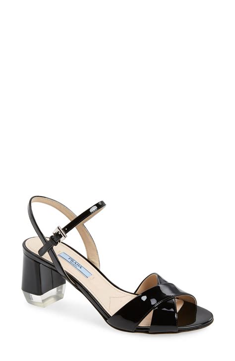 prada quarter strap sandal|Prada leather sandals.